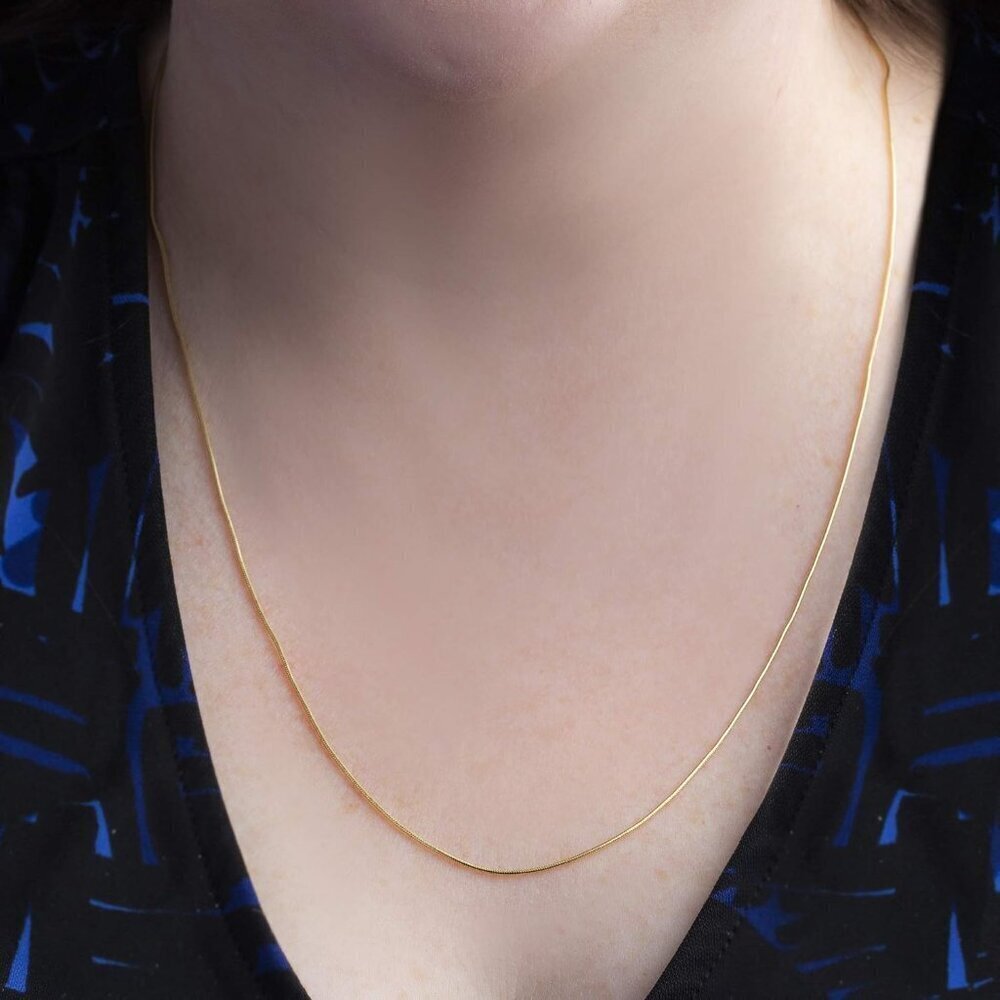 Women Yellow Snake 925 Sterling Silver 14-24" Adjustable Chain Necklace Jewelry - Picture 2 of 6